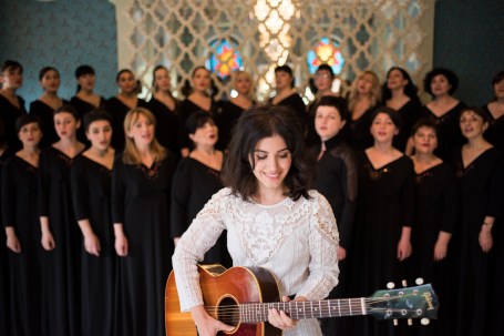 Katie Melua and the Gori Operatic Choir shot in Georgia for BMG by Pip